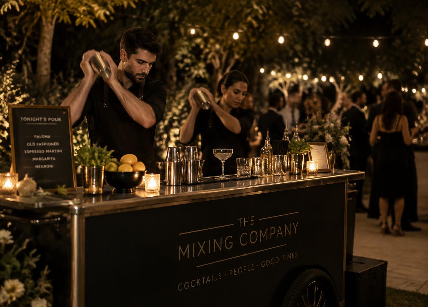 Bar móvel do Jângalito montado em uma festa ao ar livre